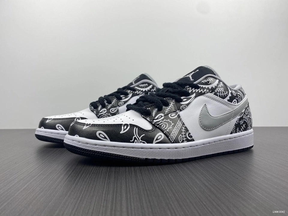 1 Grey Low 553558-040 White Black Jordan - 0509